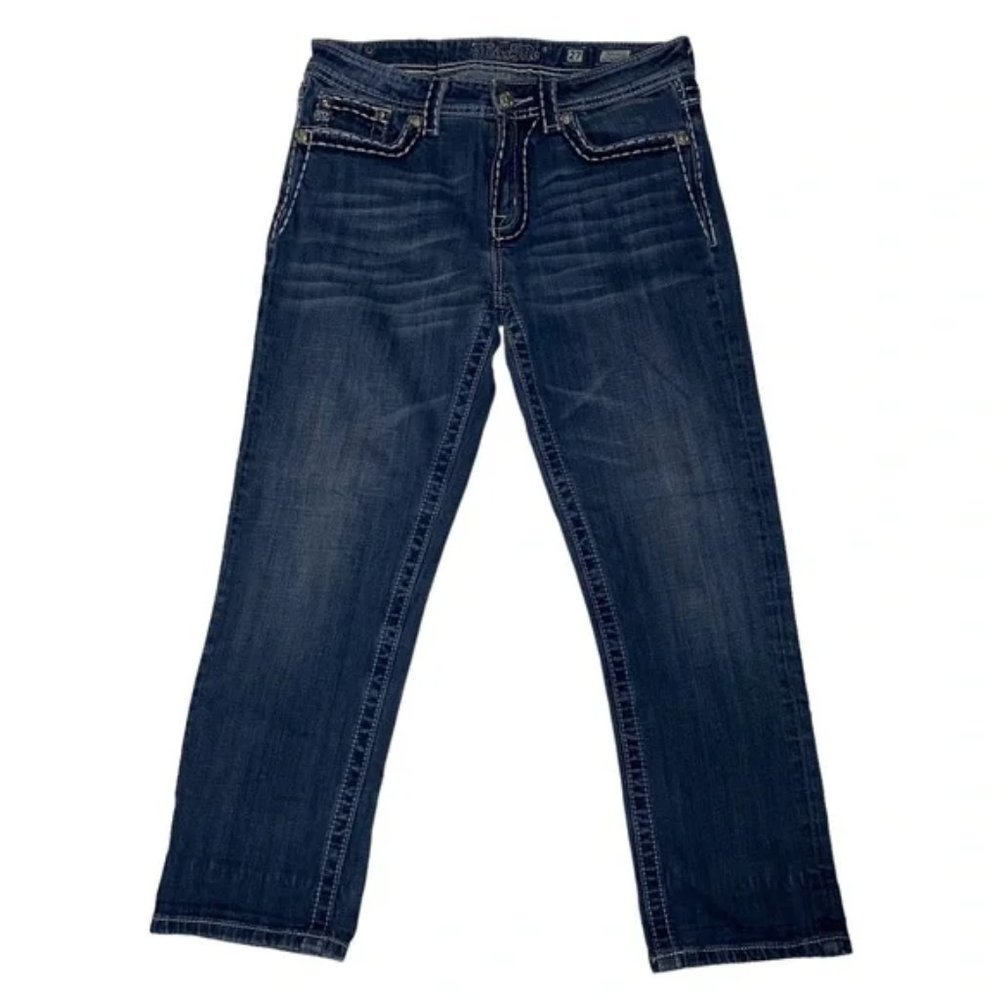 Miss Me 27 Boyfriend Capri jeans summer cowgirl bling